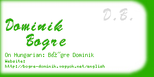 dominik bogre business card